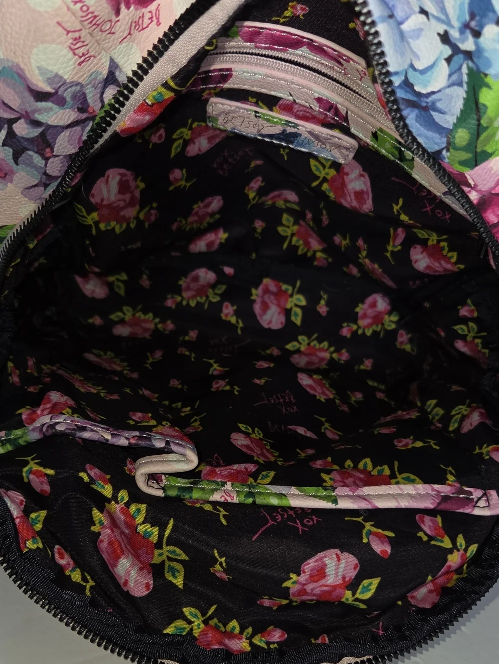 Betsey Johnson Floral Convertible Backpack - Pink Multi